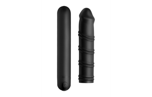 XL Bullet & Swirl Silicone Sleeve - Ultimate Sensation!