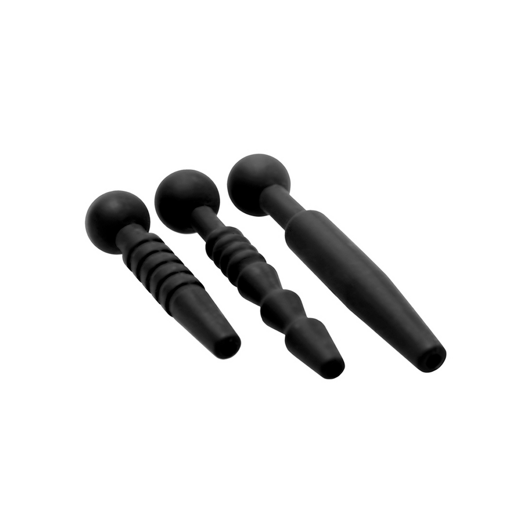 Donkere Stangen - 3 Delige Silicone Penis Plug Set