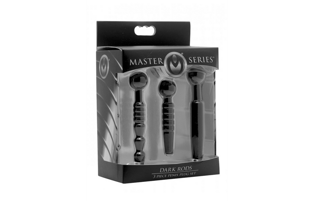 Donkere Stangen - 3 Delige Silicone Penis Plug Set