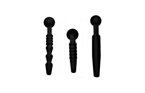 Donkere Stangen - 3 Delige Silicone Penis Plug Set