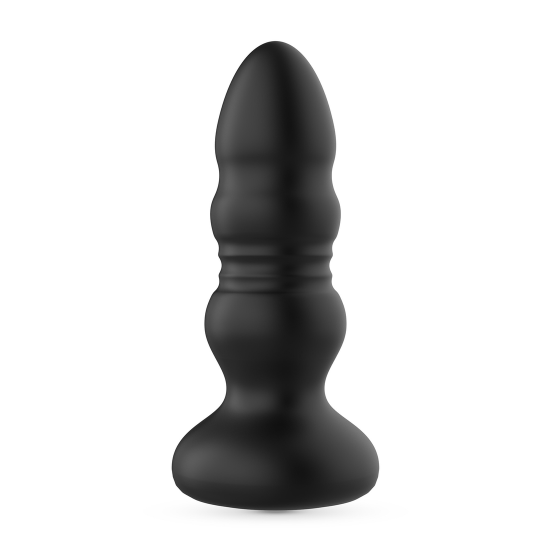 Australis 10 cm Anal Plug Black - 9 Vibrations & LED RGB