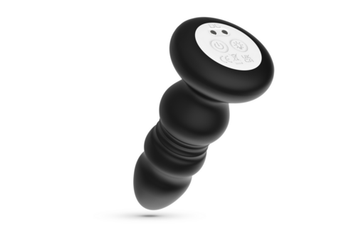 Australis - Vibrations- und Stoß-Analplug mit LED RGB und Fernbedienung - Schwarz