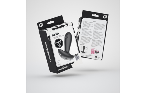 Octo - Tapping Anal Plug with Remote Control - Black