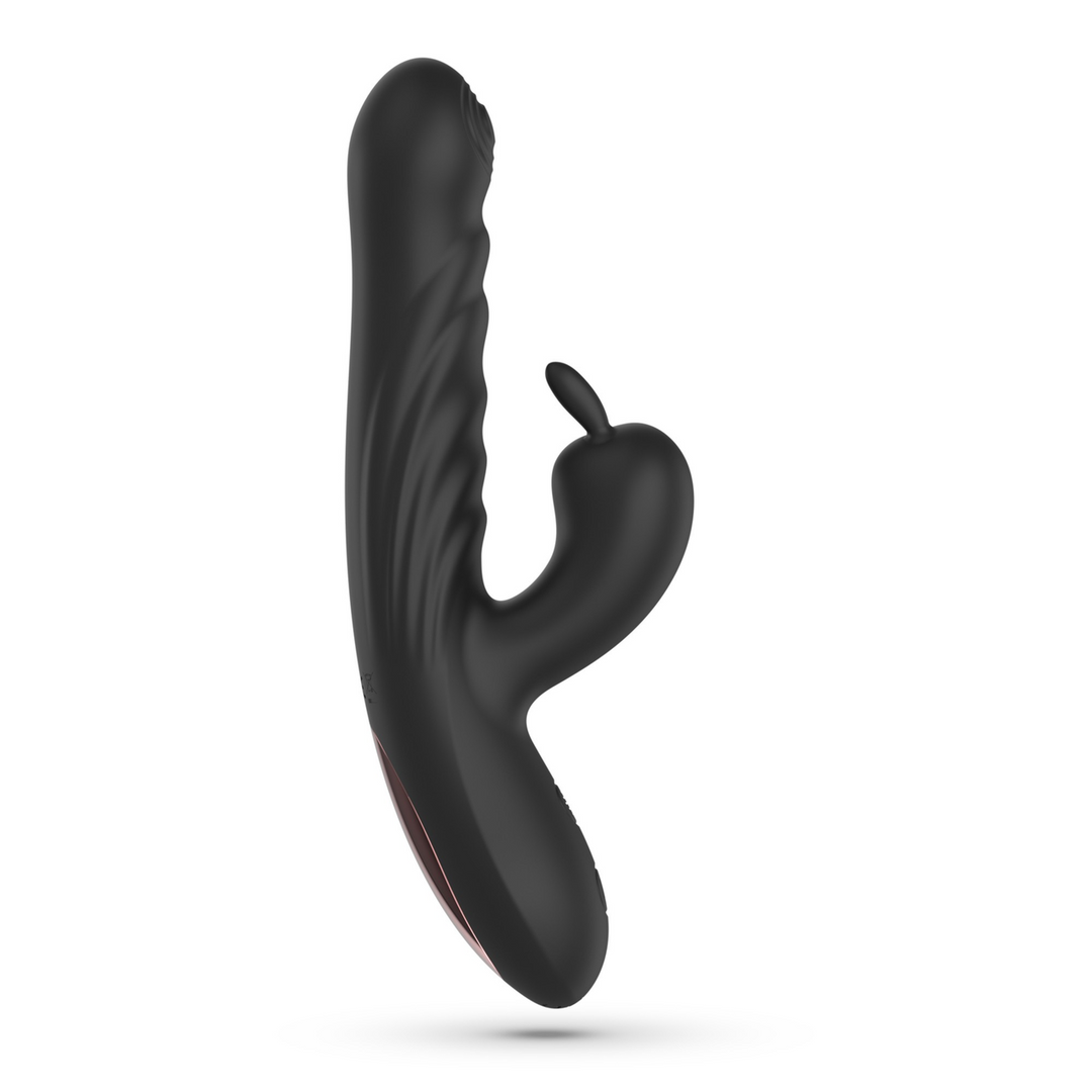 Lapin - Stoßender Rabbit Vibrator - Schwarz