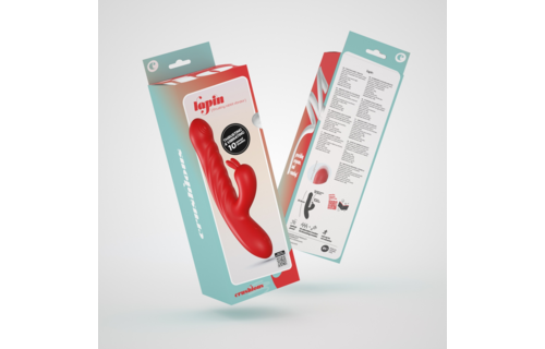 Lapin Roter Rabbit-Vibrator | 10 Geschwindigkeiten & wiederaufladbar