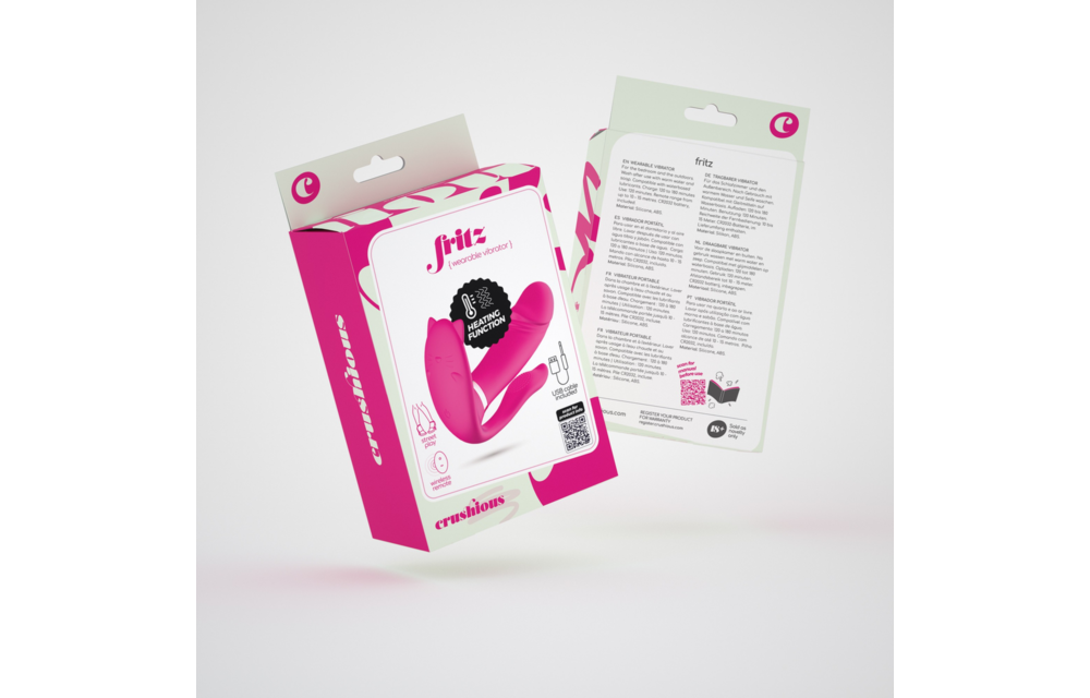 Fritz Tragbarer, beheizbarer Vibrator mit Fernbedienung Rosa