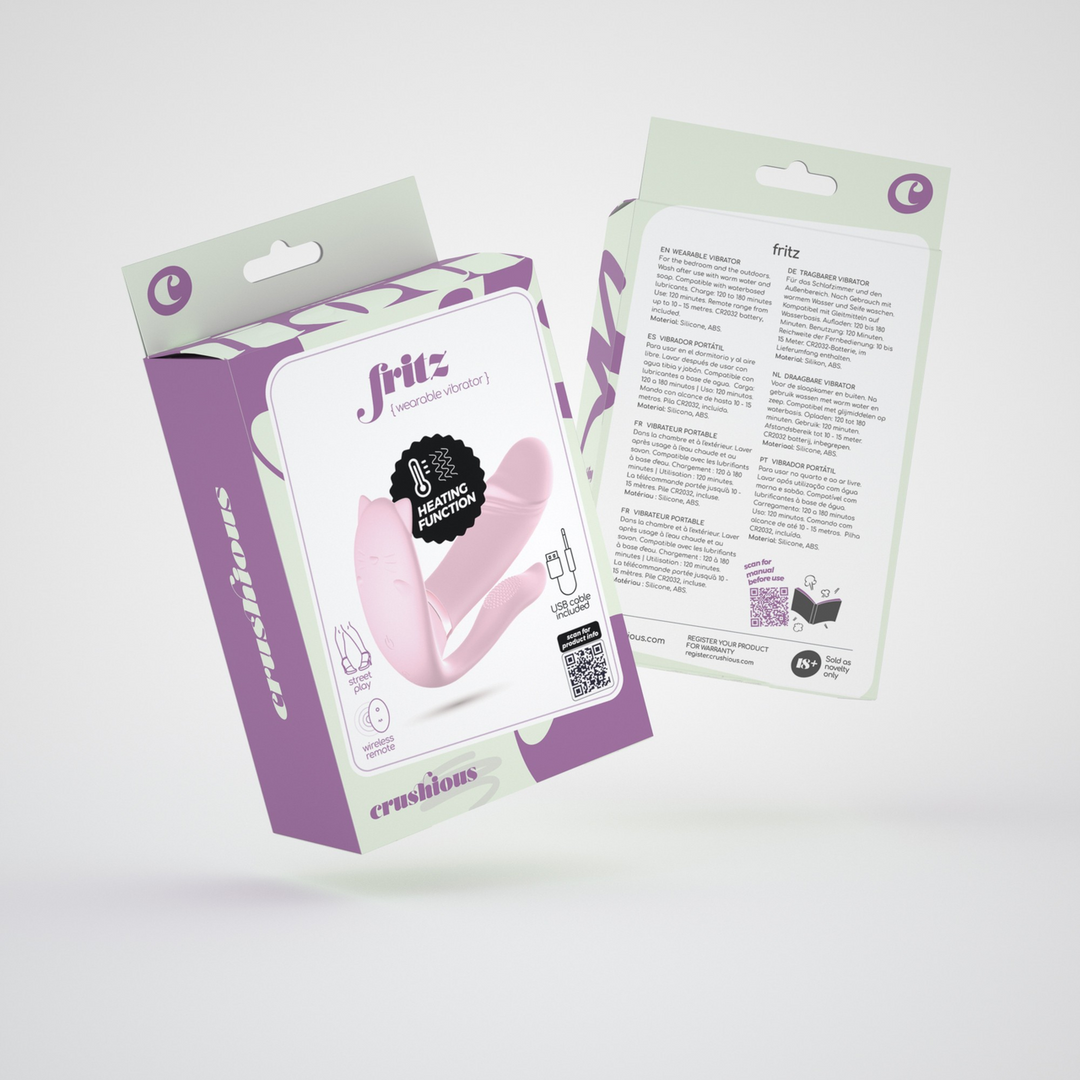 Fritz Tragbarer Vibrator Rosa – Beheizt & Fernbedienung