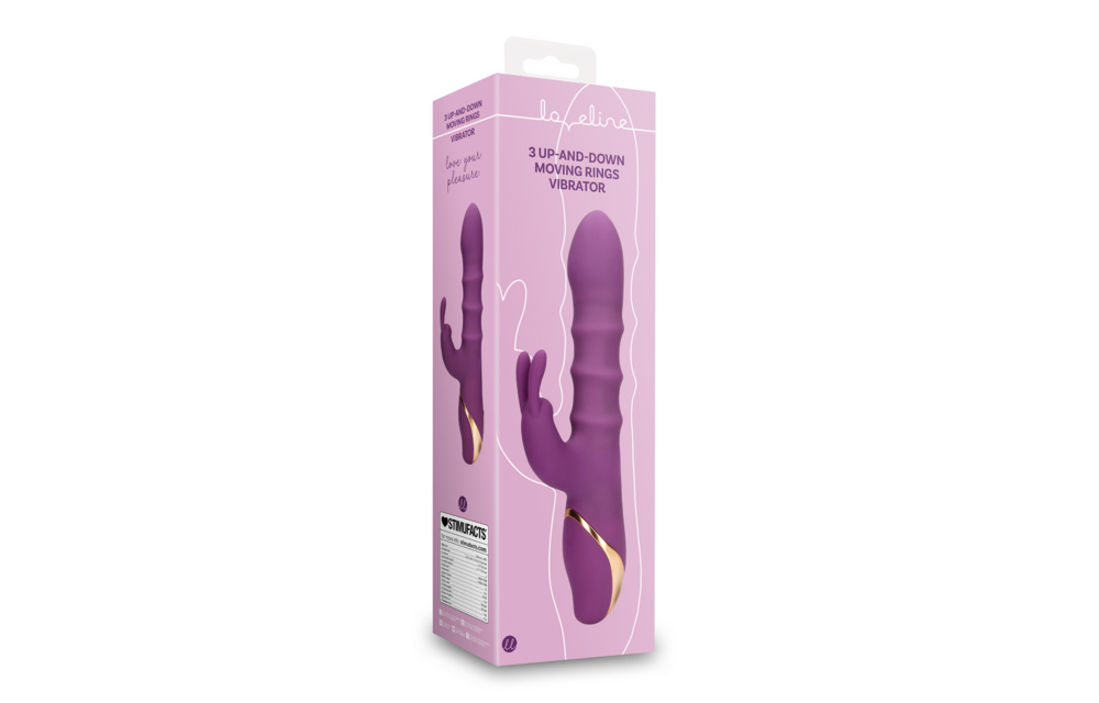 3 Up-and-Down Rings Vibrator Purple | Loveline Intense Pleasure