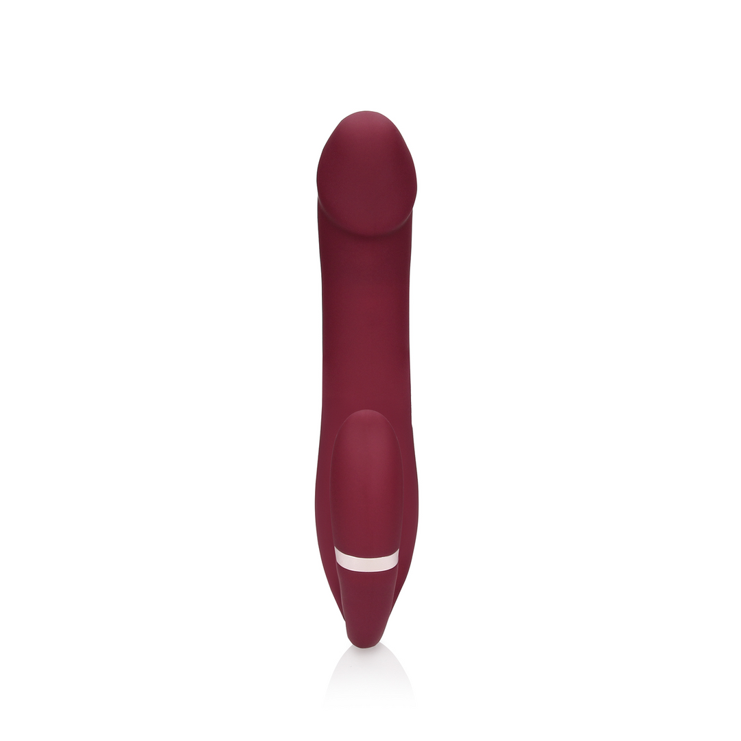 Flexible Vibrating Strapless Strap-on Merlot Grape | Loveline