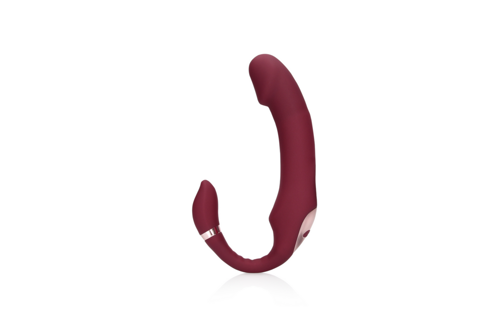 Buigbare Vibrerende Strapless Strap-on Merlot Druif | Loveline