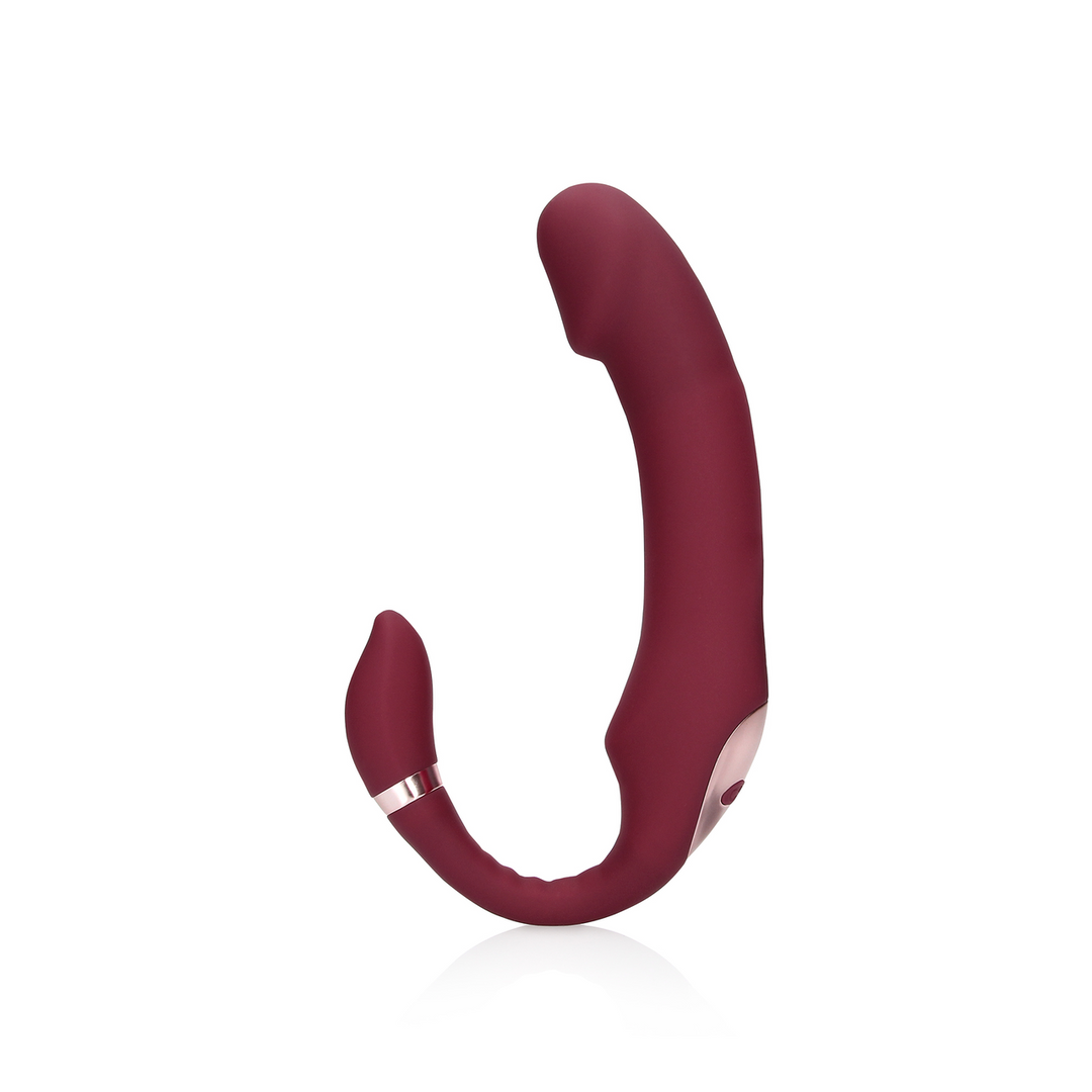 Buigbare Vibrerende Strapless Strap-on Merlot Druif | Loveline