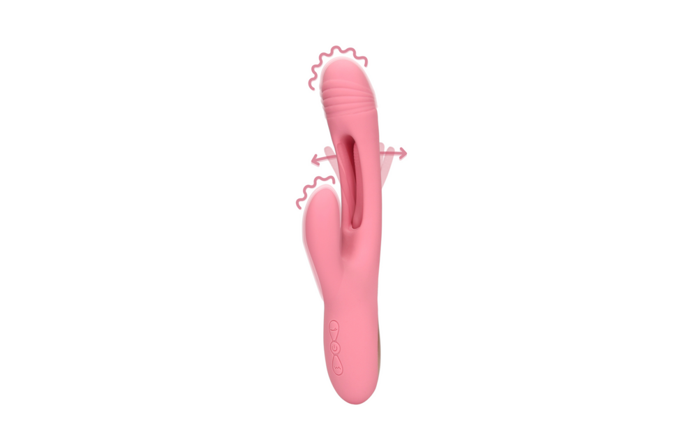 Fluttering G-Spot Rabbit Vibrator Pink – Double Pleasure