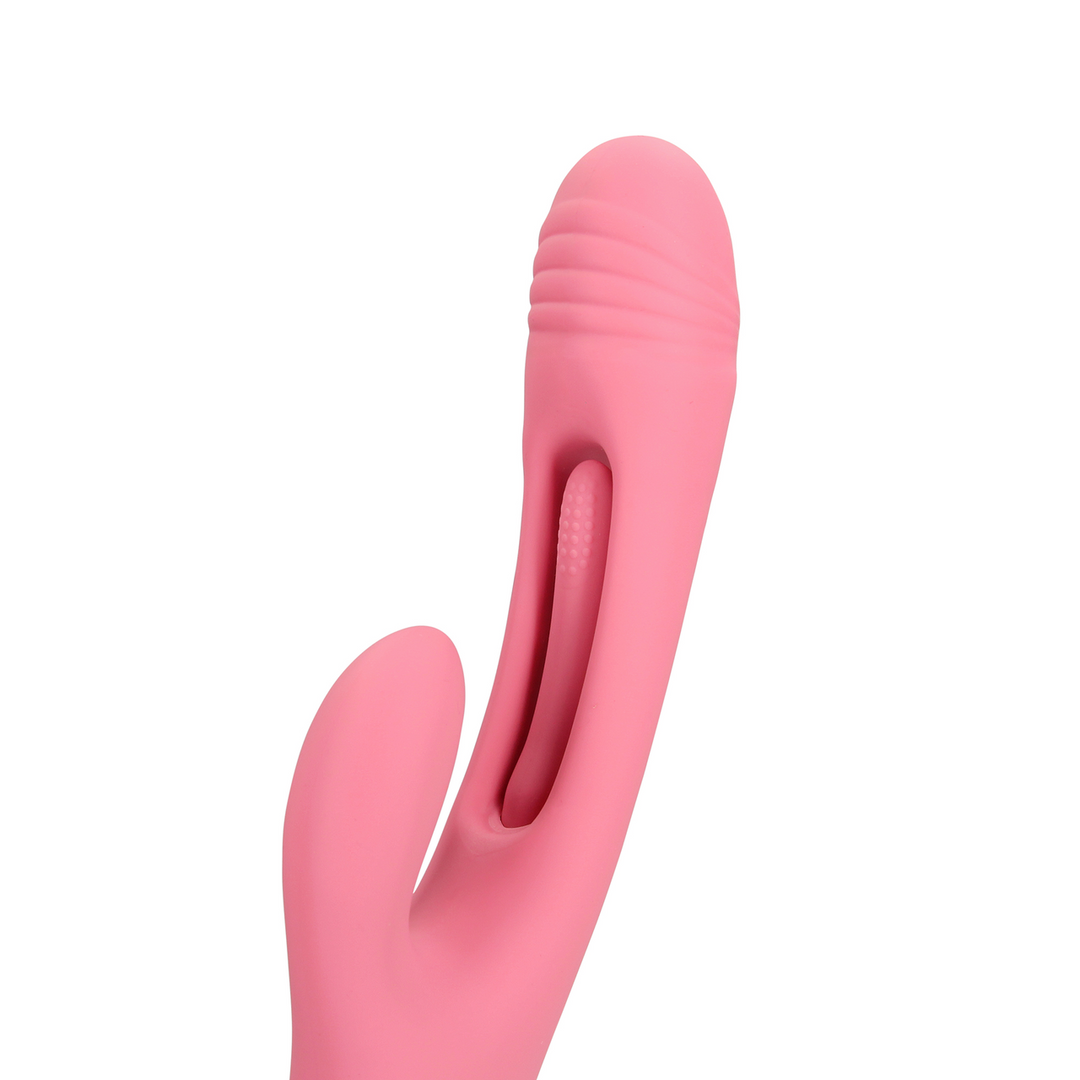 Flapperende G-Spot Rabbit Vibrator Roze – Dubbel Genot