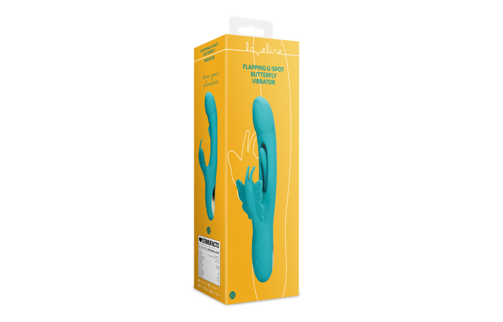 Flapper G-Spot Butterfly Vibrator Peacock Blue - Double Pleasure