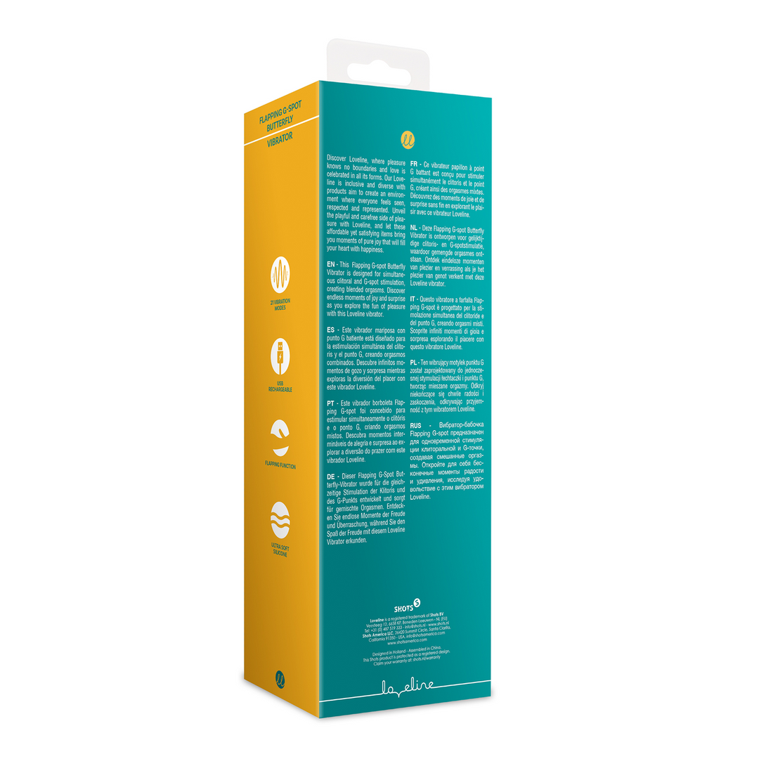 Flapper G-Punkt-Schmetterlingsvibrator Pfauenblau – Doppeltes Vergnügen