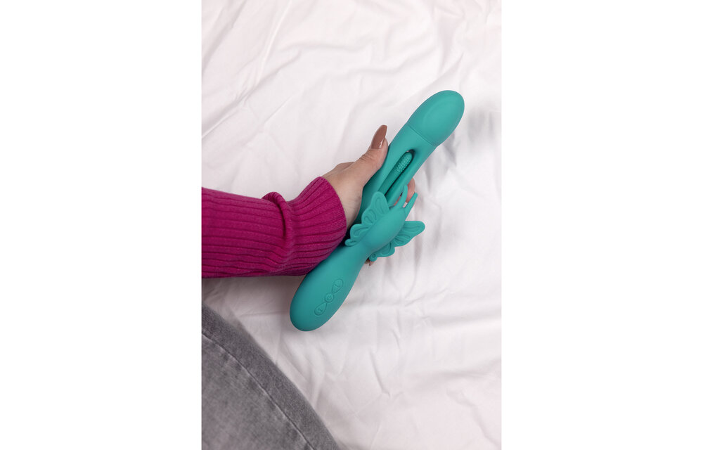 Flapper G-Punkt-Schmetterlingsvibrator Pfauenblau – Doppeltes Vergnügen