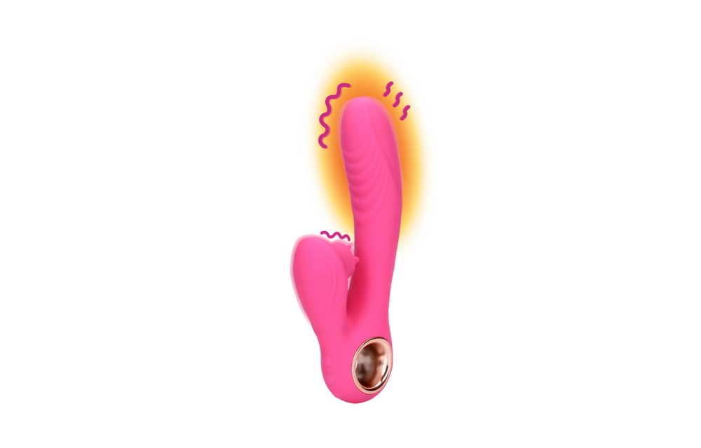 Tongue Flickering Heating Rabbit Vibrator - Roze & Intens Plezier