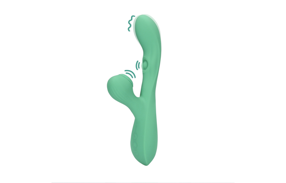 Loveline Pulse Wave Tongue Flickering Rabbit Vibrator Groen