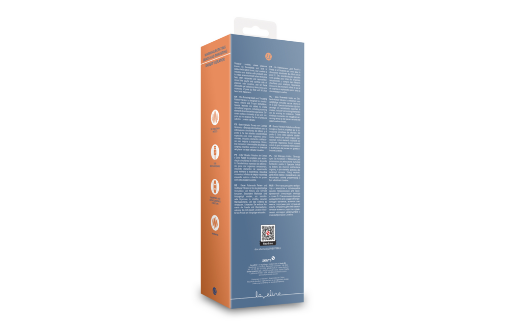 Warmende Nova Rabbit Vibrator Blauw - Roterende Kralen