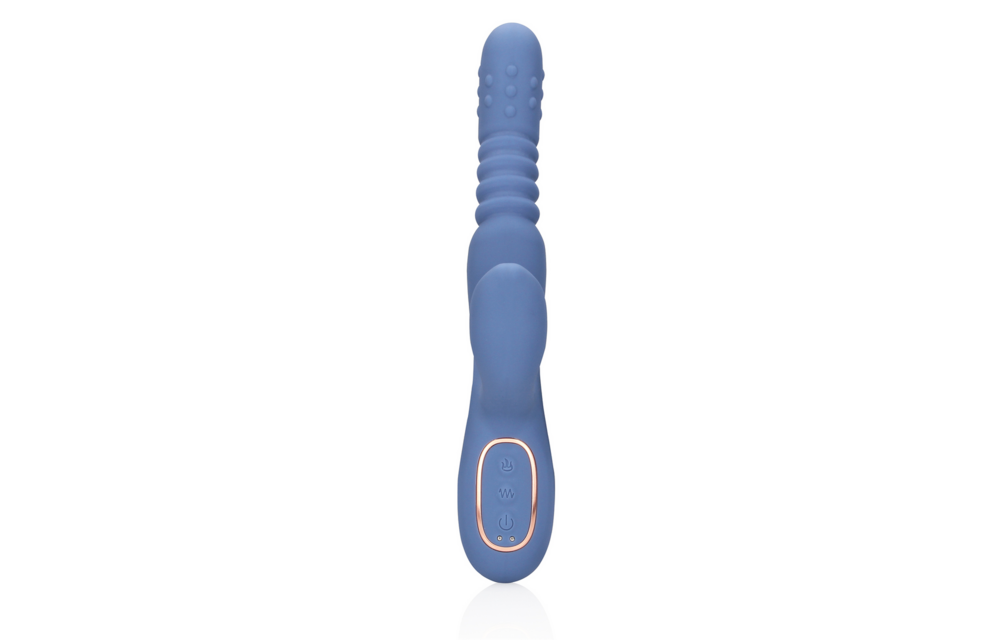 Wärmender Nova Rabbit Vibrator Blau – Rotierende Perlen