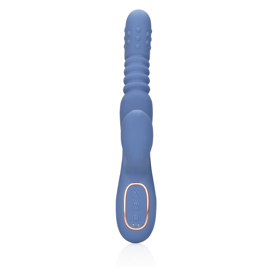Warming Nova Rabbit Vibrator Blue - Rotating Beads