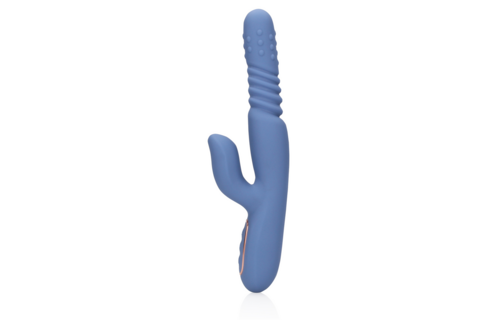 Warmende Nova Rabbit Vibrator Blauw - Roterende Kralen