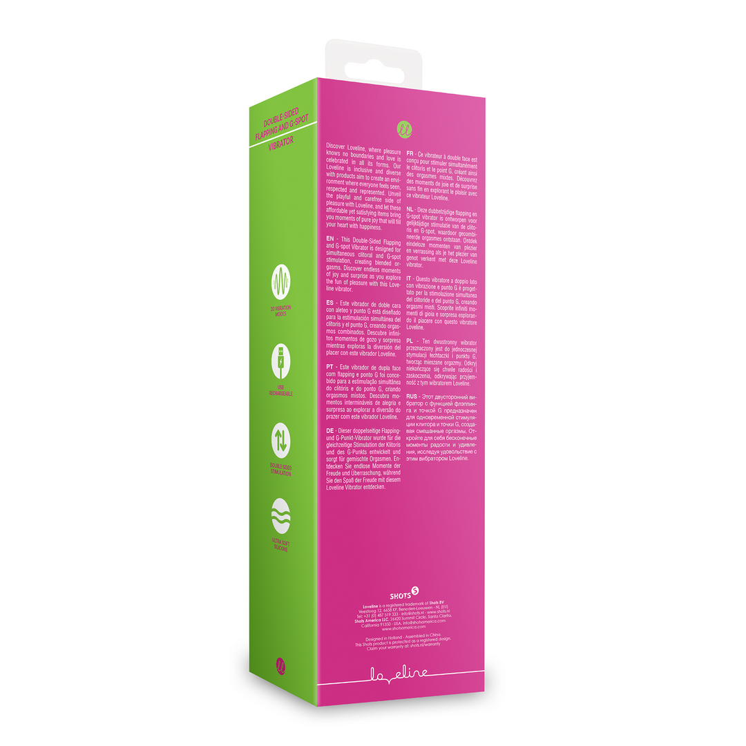 Beidseitig verwendbarer G-Spot Vibrator mit Schlagflügel - Exuberant Pink