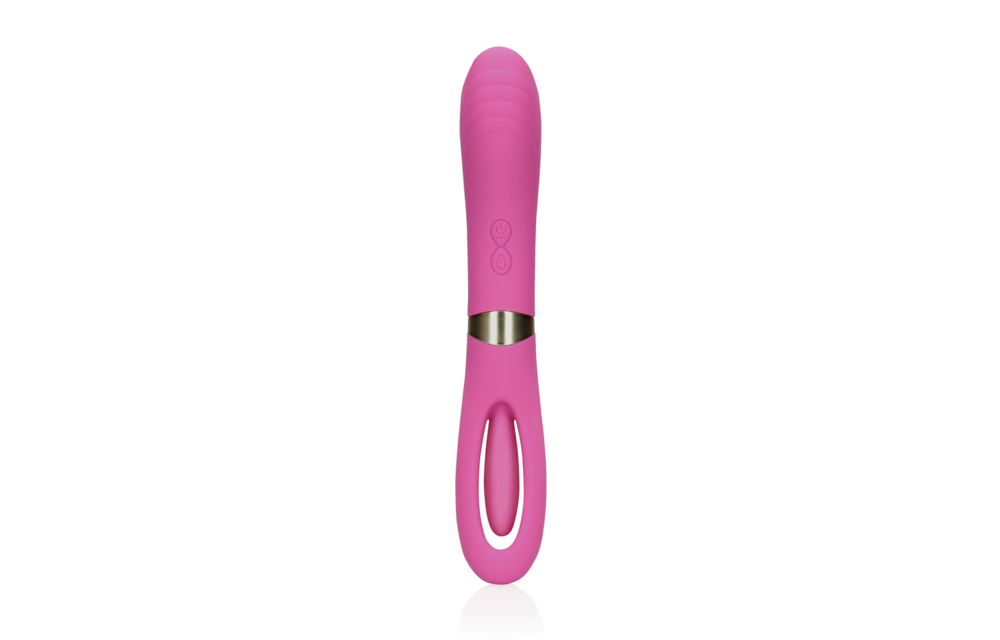 Double-Sided Flapping and G-Spot Vibrator - Exuberant Pink