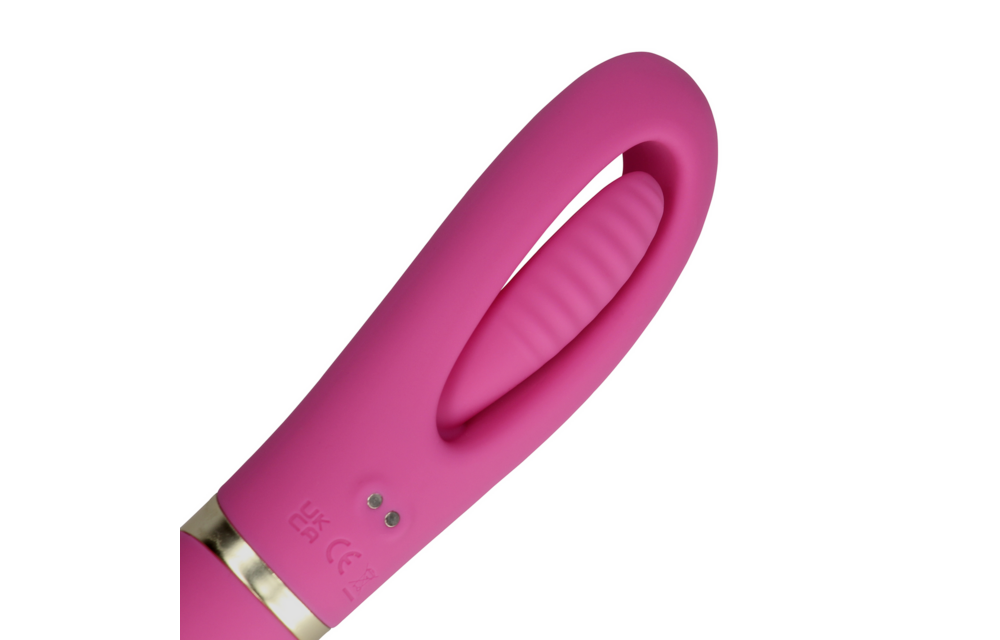 Beidseitig verwendbarer G-Spot Vibrator mit Schlagflügel - Exuberant Pink