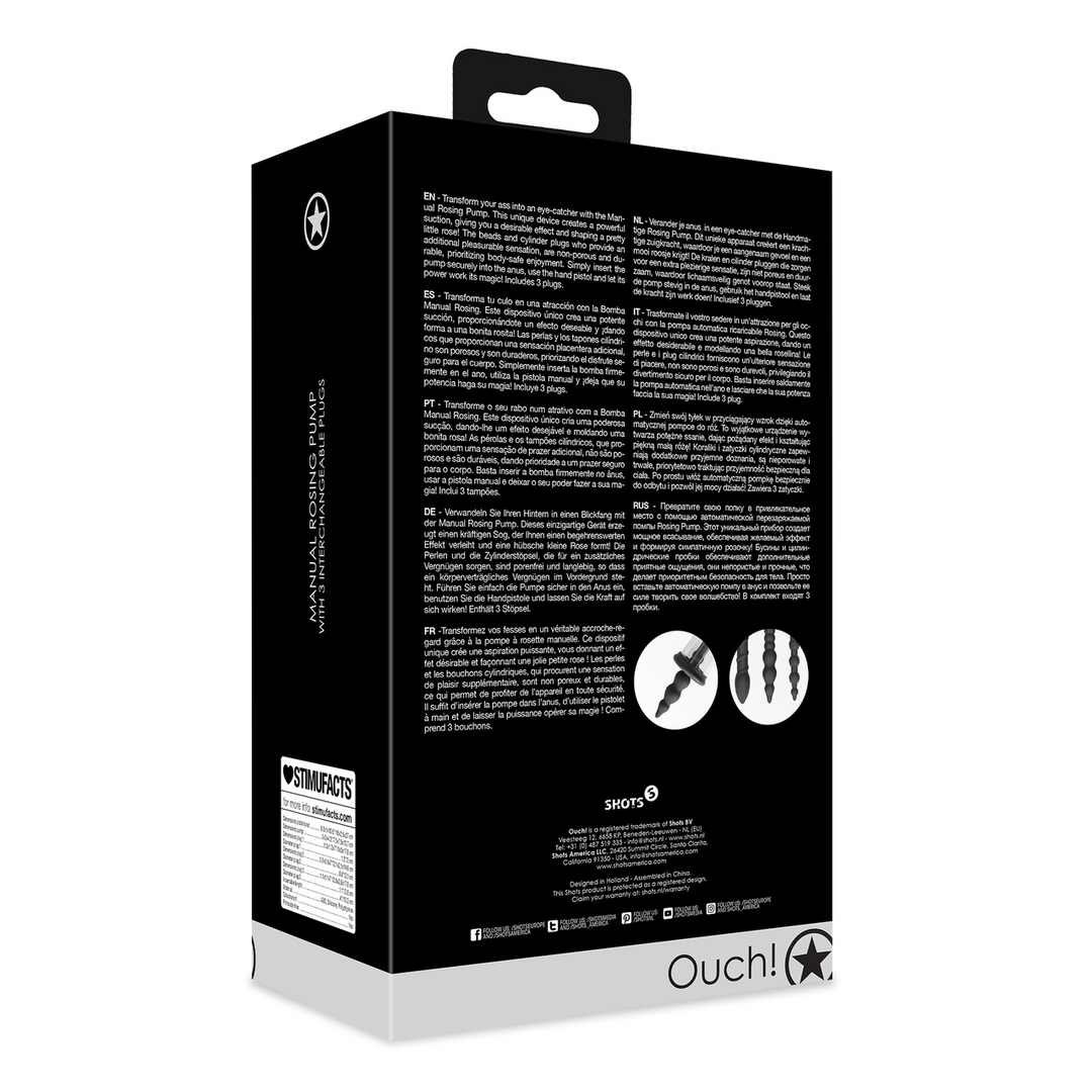 Manual Rosing Pump Black 7.5 cm – Powerful Suction