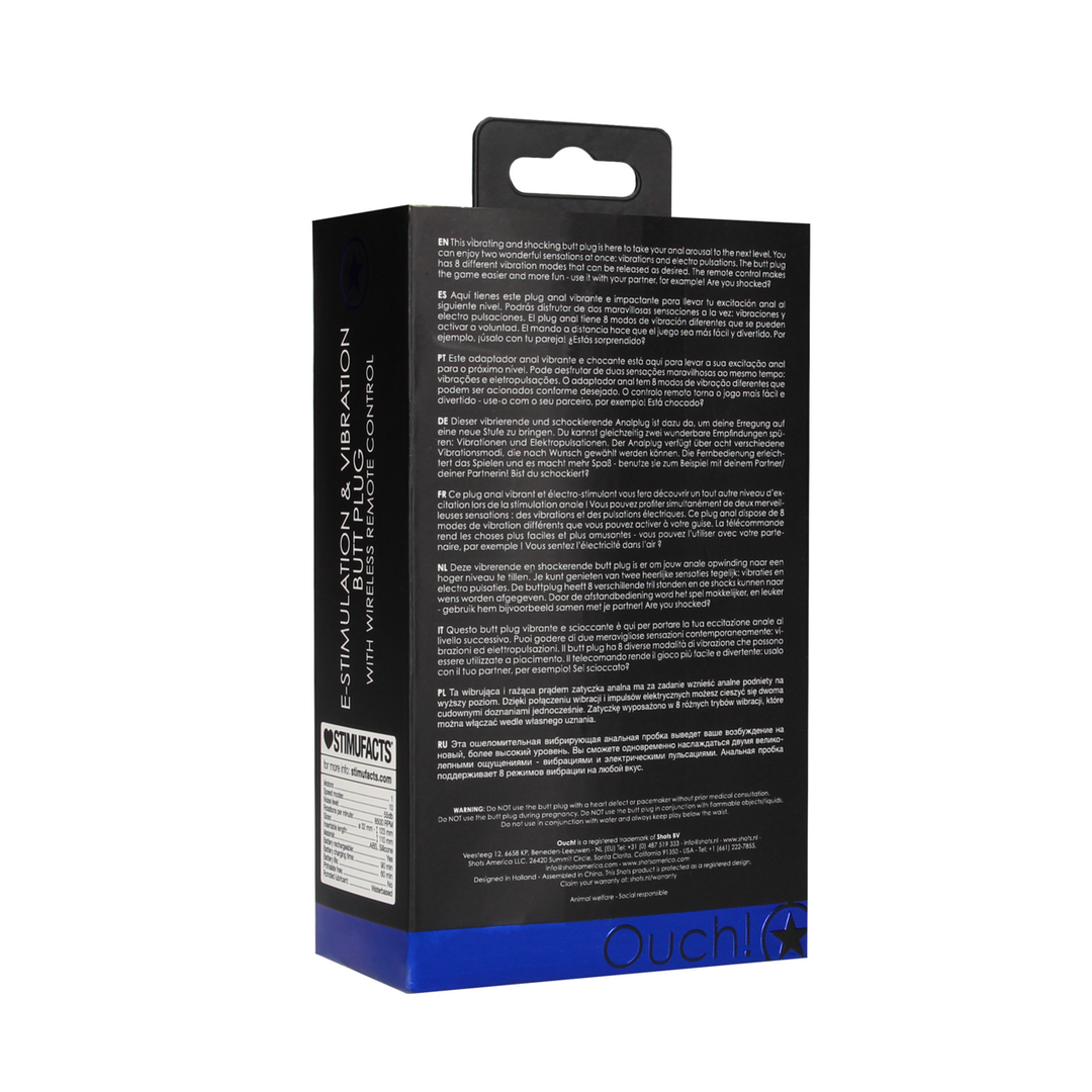 E-Stim Vibrerende Buttplug 12,3 cm – Intense Plezier & Sensatie