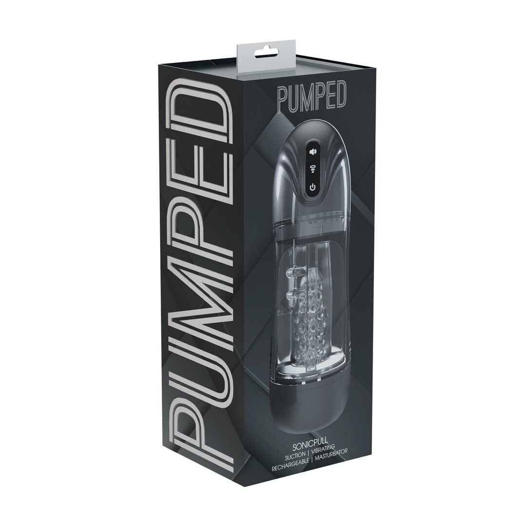 SonicPull - Saug- und Vibrationsmasturbatorpumpe - Multimedia verbessert - Gun Metal