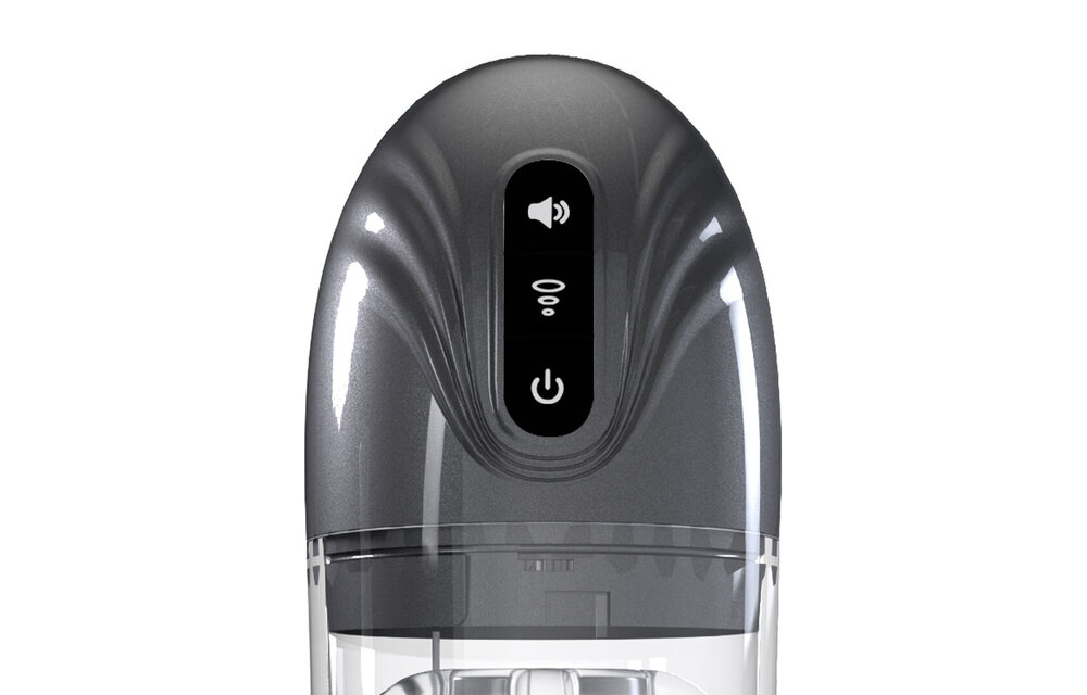 SonicPull - Suction and Vibration Masturbator Pump - Multimedia Enhanced - Gun Metal