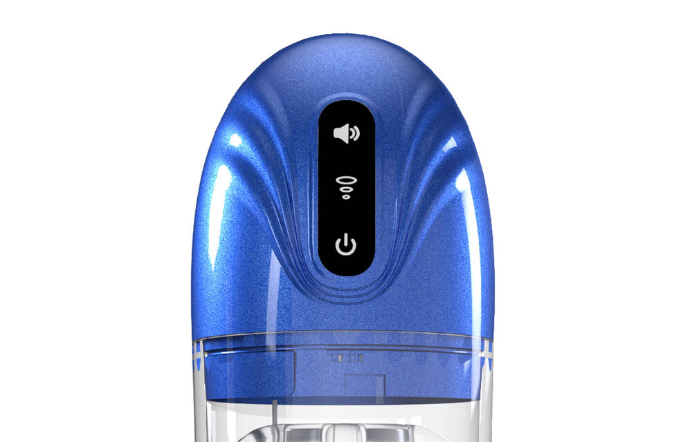 SonicPull - Saug- und Vibrationsmasturbatorpumpe - Multimedia verbessert - Metallic Blau