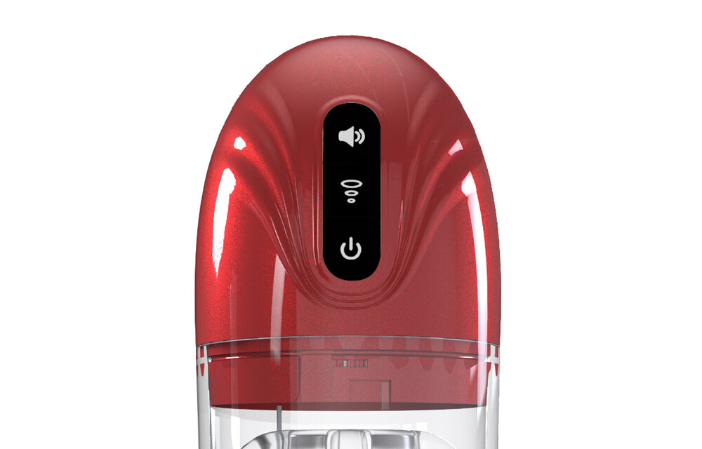 SonicPull Saug- und Vibrationsmasturbator-Pumpe – Metallic-Rot