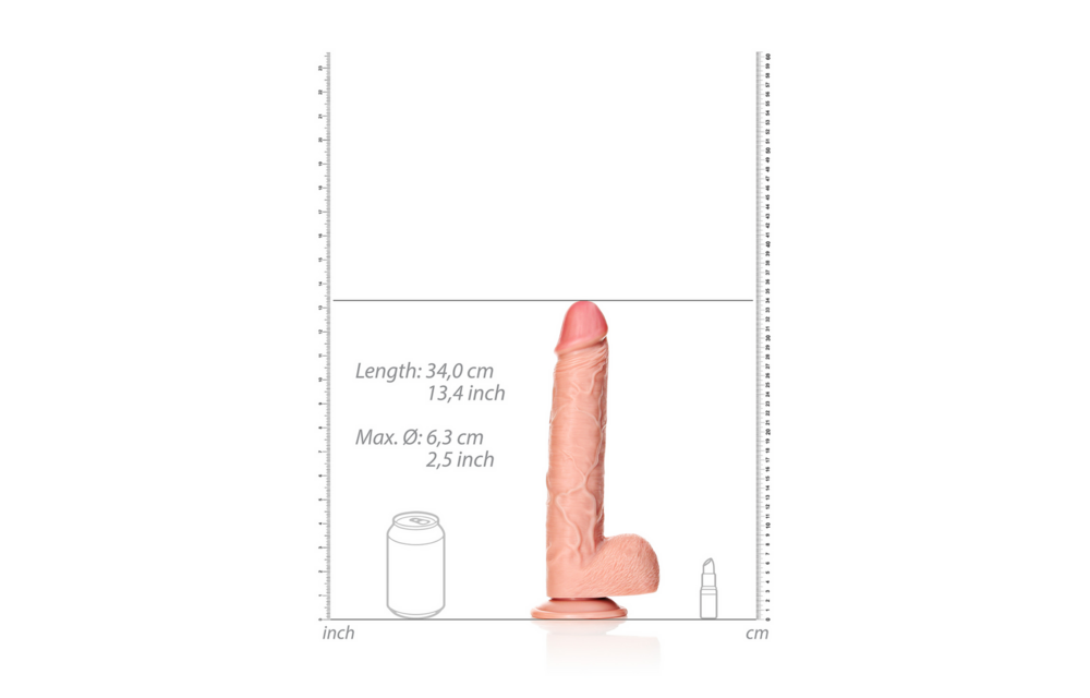 Rechtdoor Realistische Dildo 30,5 cm met Zuignap – Echt Genot