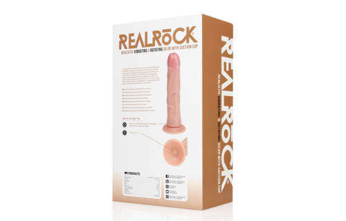 Vibrerende en Rotating Regular Curved Cock - 8 / 20,5 cm - Flesh