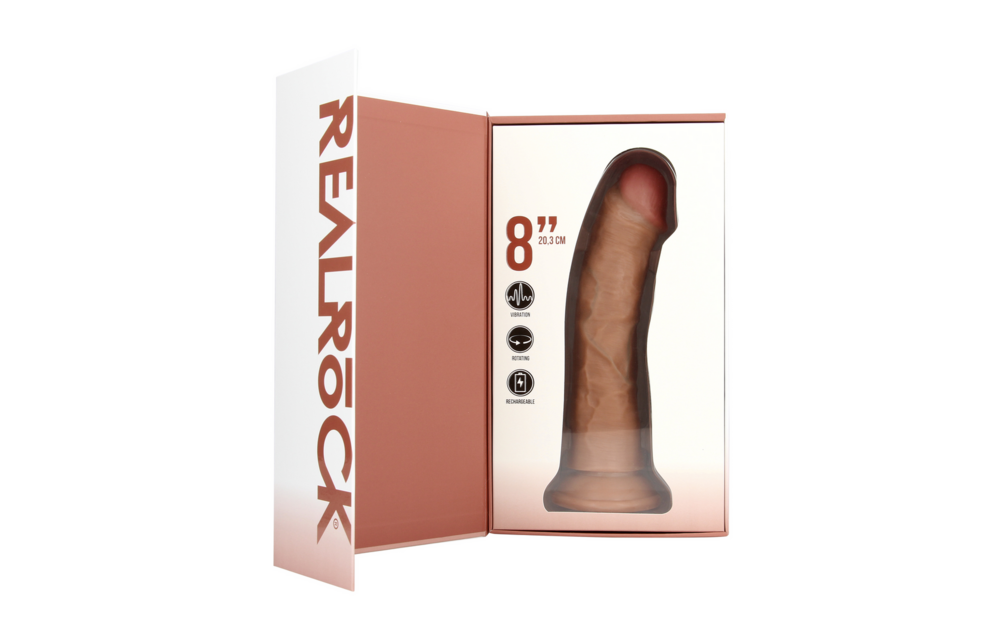 RealRock Dildo 22 cm – Realistisches vibrierendes & rotierendes Vergnügen
