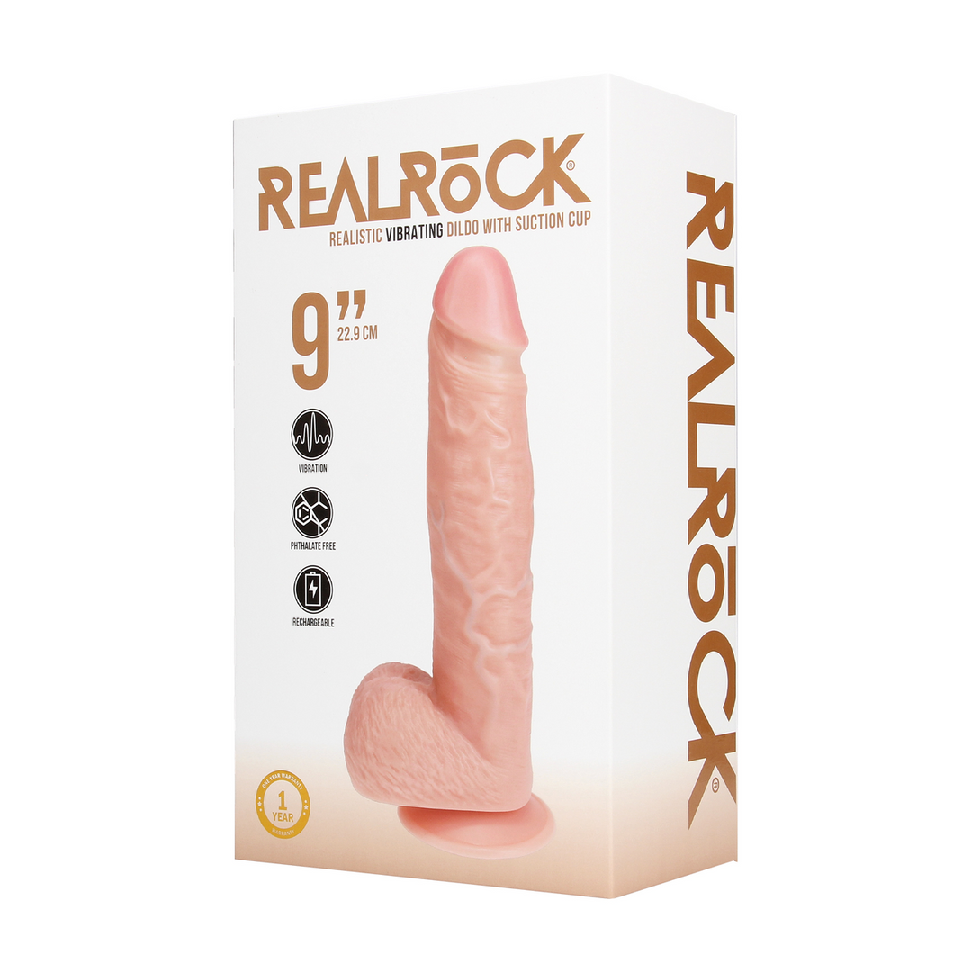 RealRock Vibrating Straight Dildo 25 cm – Realistic and Powerful