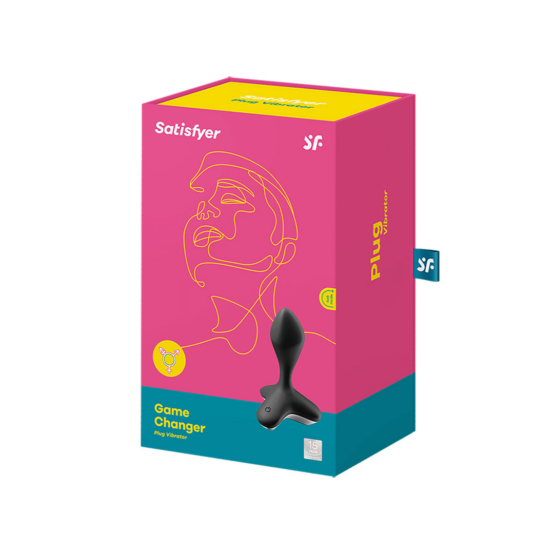Game Changer 7 cm – Vibrierender Analplug Schwarz | Satisfyer