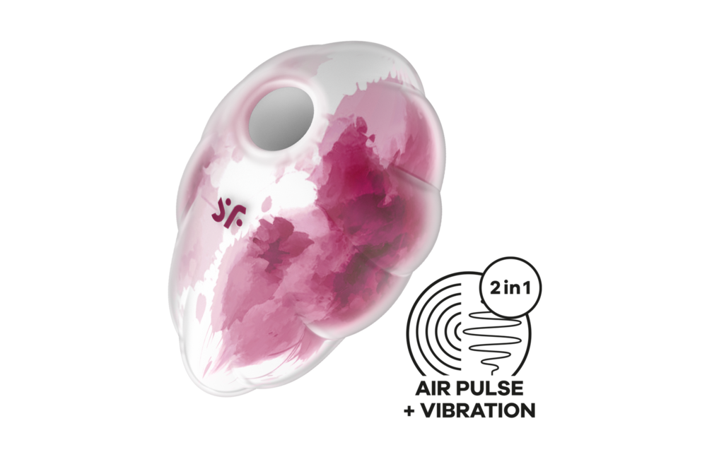 Cloud Dancer Roter Aufdruck | Luxuriöser Druckwellenvibrator Satisfyer