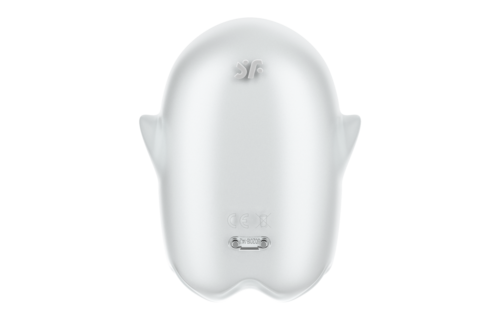 Glowing Ghost - Glow in the Dark - Double Air Pulse Vibrator - White