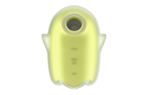 Leuchtender Geist - Glow in the Dark - Doppelter Luftimpuls Vibrator - Gelb