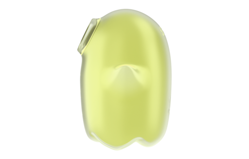 Glowing Ghost - Glow in the Dark - Double Air Pulse Vibrator - Yellow