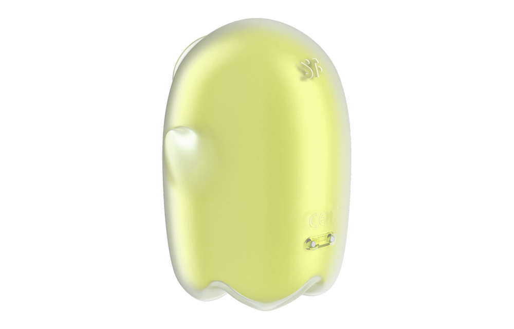 Glowing Ghost - Glow in the Dark - Dubbele Air Pulse Vibrator - Geel