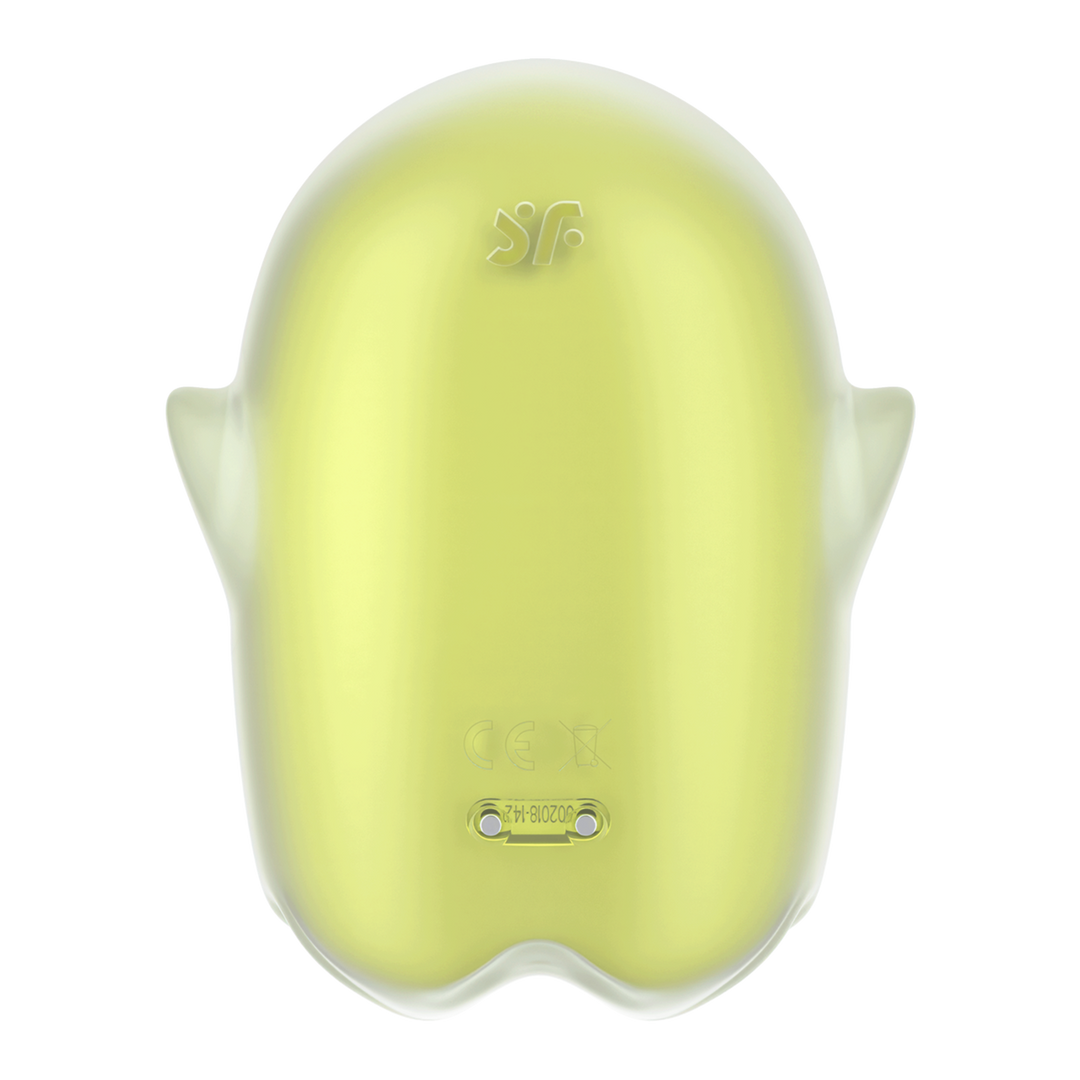 Leuchtender Geist - Glow in the Dark - Doppelter Luftimpuls Vibrator - Gelb