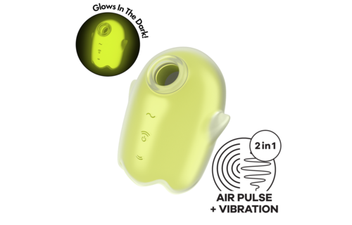 Glowing Ghost Gele Dubbele Vibrator | Glow in the Dark