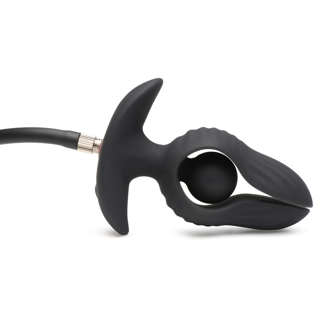 Dark Pearl 11,4 cm – Aufblasbarer vibrierender Analplug Schwarz