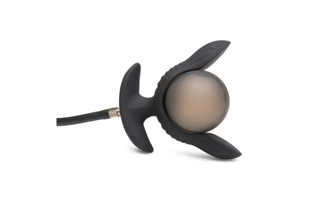 Dark Pearl 11,4 cm – Aufblasbarer vibrierender Analplug Schwarz