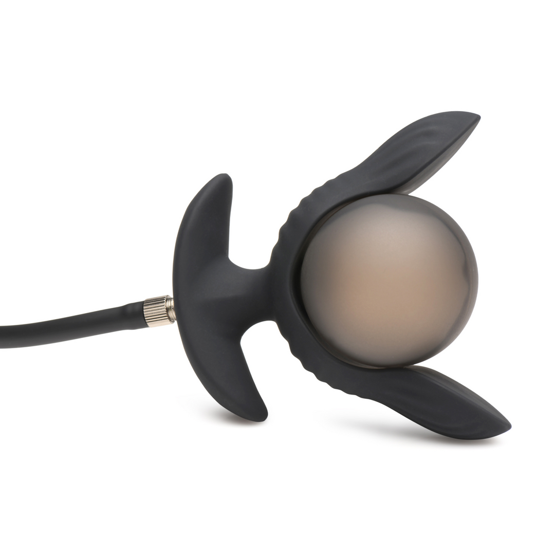 Dark Pearl 11,4 cm – Aufblasbarer vibrierender Analplug Schwarz